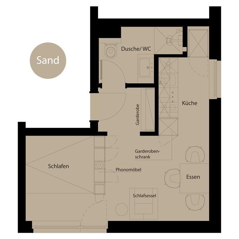 Haus-liv-appartement-sand
